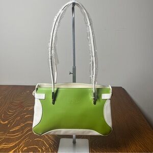 Beijo Green and White Shoulder Bag NWOT